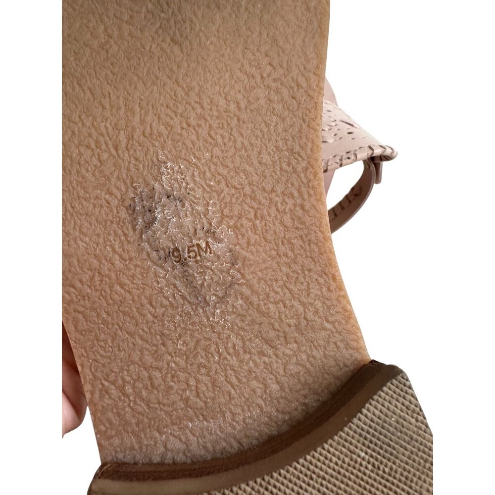 JACK ROGERS Light Pink Signature Leather Trim Sandals Size 9.5 - Picture 9 of 11